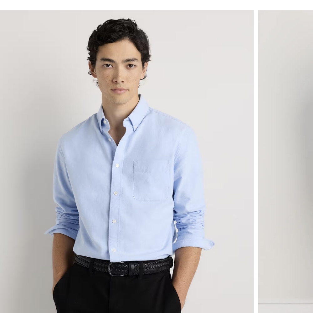 New Quince Men's Blue Dress Shirt